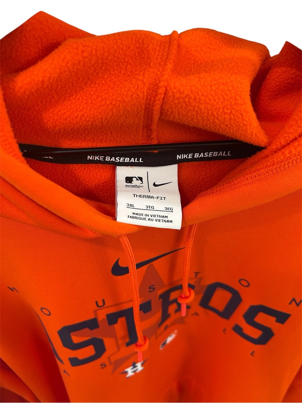 Nike Houston Astros MLB Baseball Hoodie Sweatshirt Men’s 3XL Orange Pullover - Picture 2 of 4